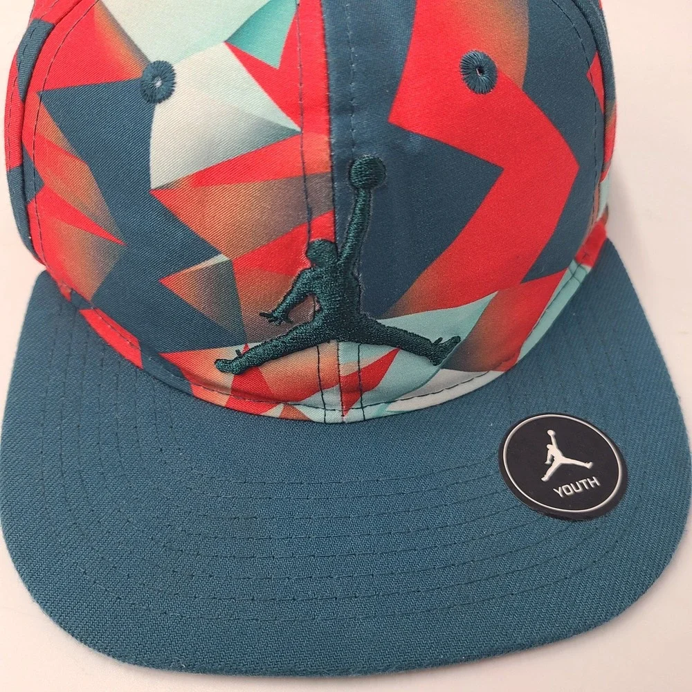 Youth Jordan Hat‎ Snapback Blue Red Geometric Air Jumpman Logo Basketball Boys
